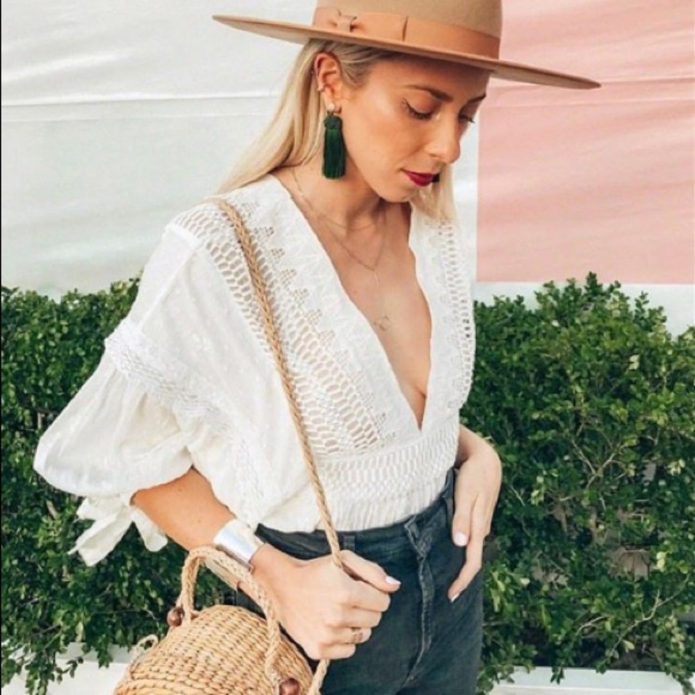 Free People Drive You Mad puff sleeve blouse - Picture 7 of 10